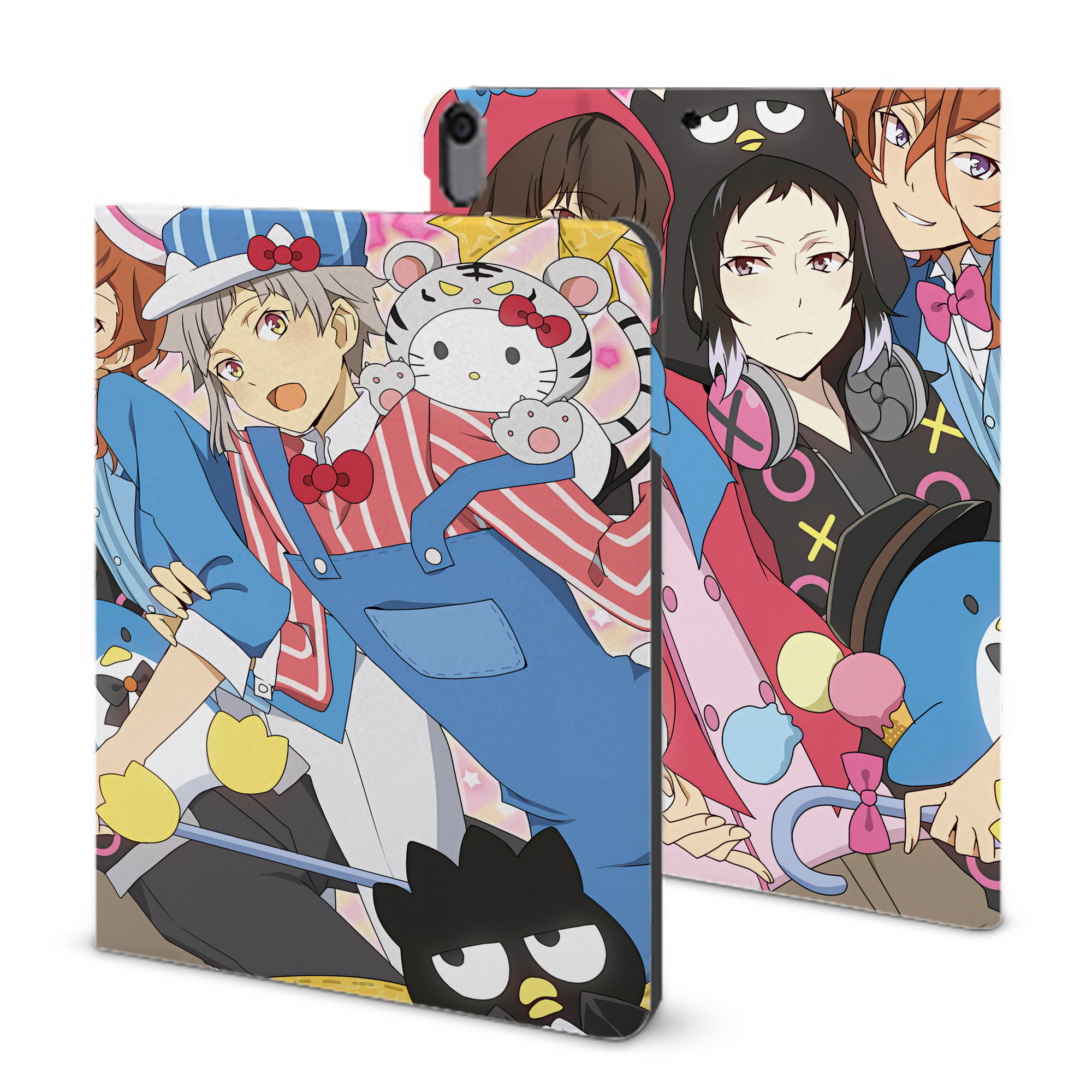 （画像用） 文豪ストレイドッグス Bungo Stray Dogs IPad ケース ブック型 PUレザー TPU 耐衝撃 軽量 薄型 ペン収納なし 全面保護 IPad 各モデル対応